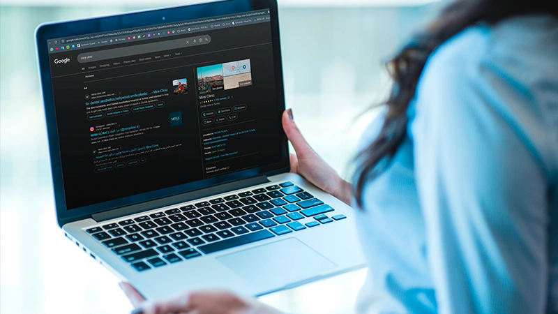 Hollywood smile search on Google